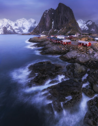 The famous village. Hamnøy, l'un des village les plus photogénique des Lofoten, Norvège