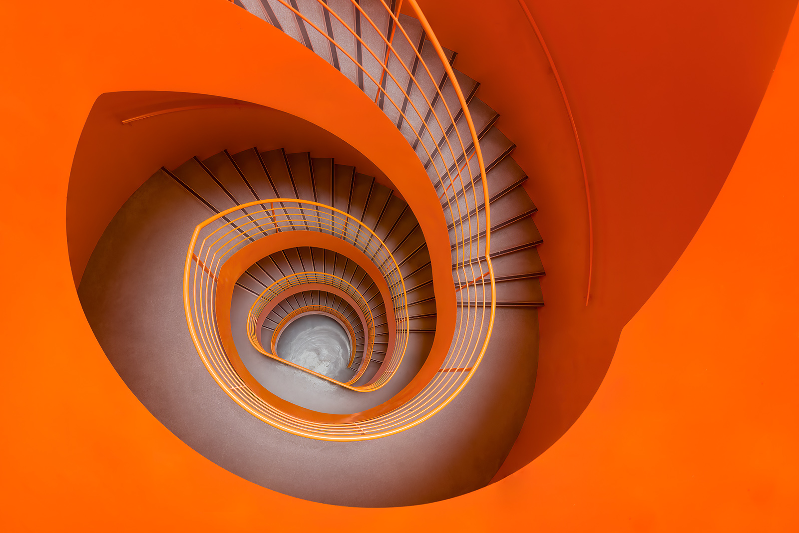 Escalier en spirale illustrant la circulation du regard et la lecture visuelle en photographie