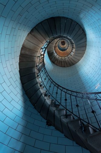 Escalier du Phare d'Eckmühl, Bretagne